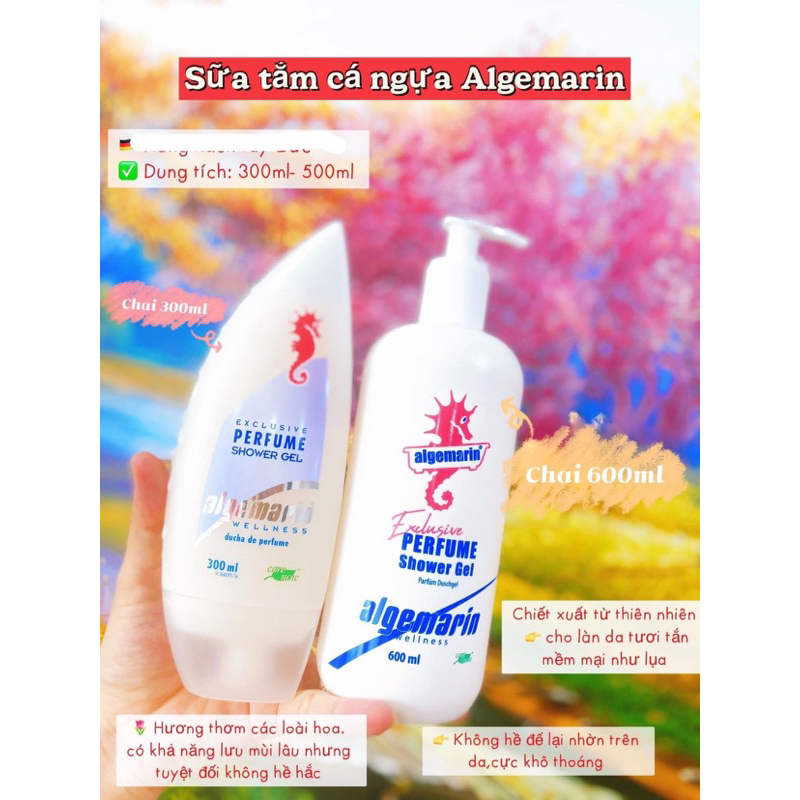 Sữa tắm Cá ngựa Algemarin 600ml mới