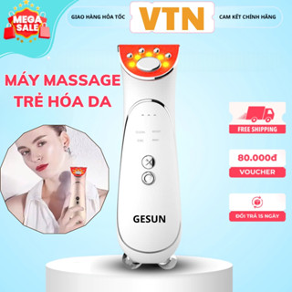 Máy massage mặt EMS xóa nhăn trẻ hóa da bằng sóng RF, máy nâng cơ mặt đẩy tinh chất GESUN lạnh làm sạch sâu Nhật Bản