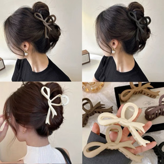 Kẹp tóc càng cua hình nơ bằng nhựa Acrylic dễ thương nhiều màu