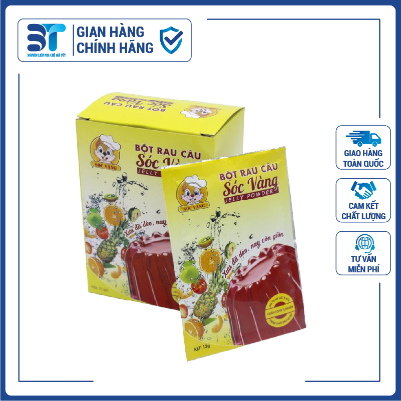 Bột rau câu sóc vàng 1 Hộp 120g (10 gói) - jelly powder