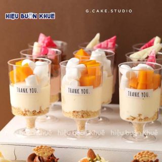  50 Ly Cooktail Ly Nhựa Có Chân Đế Đựng Bánh Lạnh Mousse Ly Setup Tiệc Teabreak  120ml - 150ml  2021  2030  
