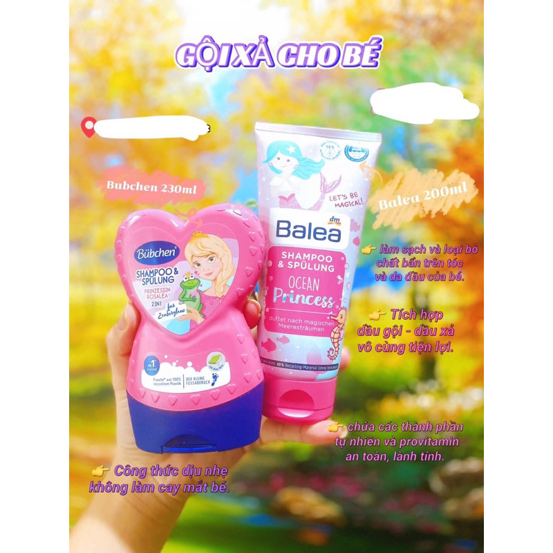 Dầu gội và xả Bubchen 230ml