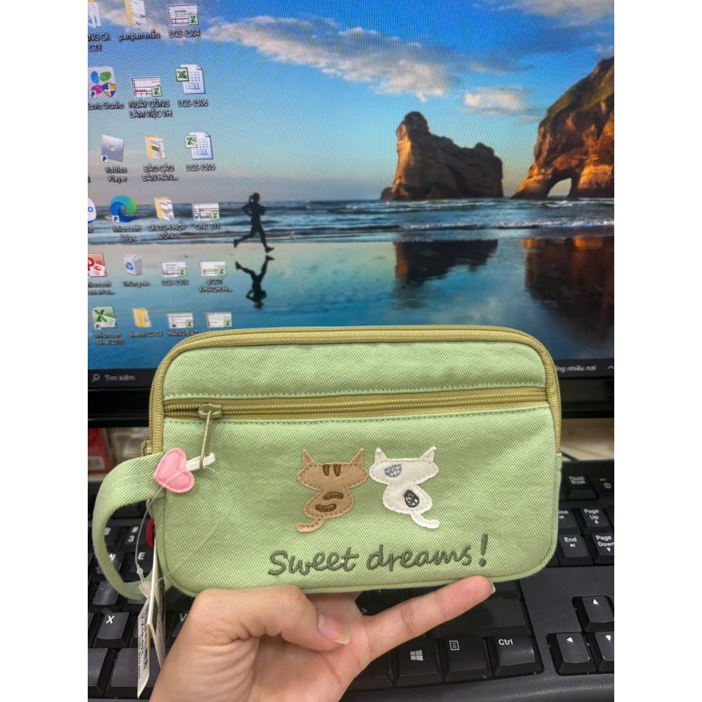 VÍ CẦM TAY 2 NGĂN SWEET DREAM HIKOSEN CARA