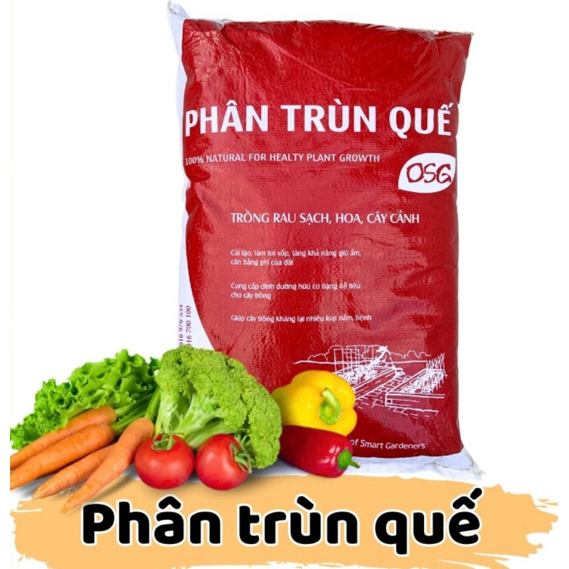 Bao 10kg Phân trùn quế nguyên chất 100% có trứng của hãng OSG