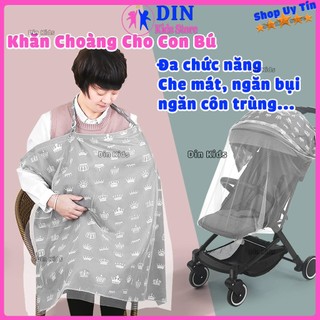 Khăn Choàng Cho Bé Bú Áo Choàng 2 Lớp Thoáng Khí Tiện Dụng An Toàn