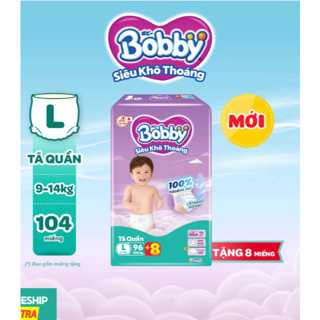 Tã Bỉm  quần dán Bobby  Jumbo lõi nén 3mm M120/L104//XL92/XXL84/M76/L68/S80