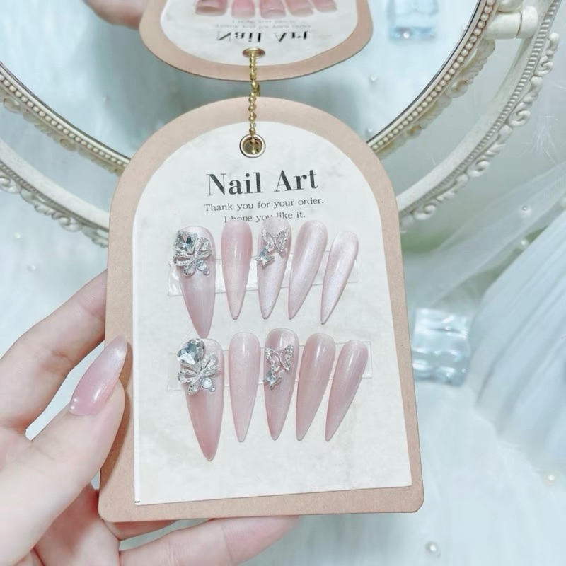 nailbox móng giả thiết kế kèm hộp + keo dũa