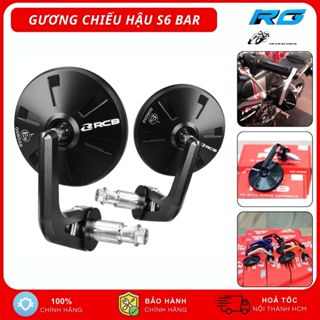 Gương Chiếu Hậu S6 Bar RCB Gắn Gù, Kính Xe Máy Racing Boy Cho Mô Tô, Wave, SH, AB, SH Mode Cao Cấp