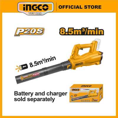 Thân máy thổi INGCO thổi lá cây sân vườn dùng pin 20V motor chổi than INGCO CABLI20323 (thân máy chưa kèm pin sạc)