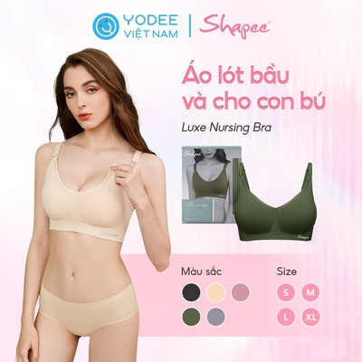 Shapee Áo lót bầu và cho con bú Luxe không gọng không đường may, có nút tháo tiện lợi, tặng kèm miếng nối móc áo
