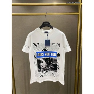  ÁO thun nam LV cổ bẻ họa tiết tay ngắn phong cách trẻ trung chuẩn from 
