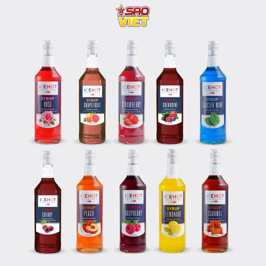 Siro ICEHOT các vị chai 1L