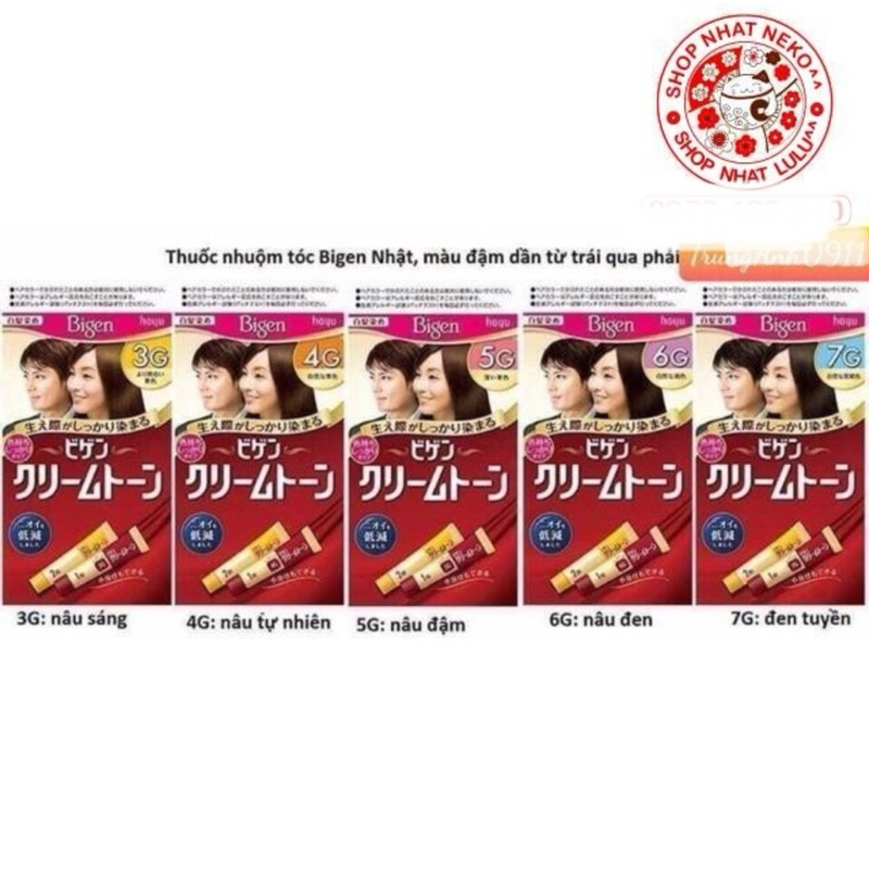 Nhuộm tóc Bigen 3G 4G 5G 6G 7G  Nhật Bản _LULU