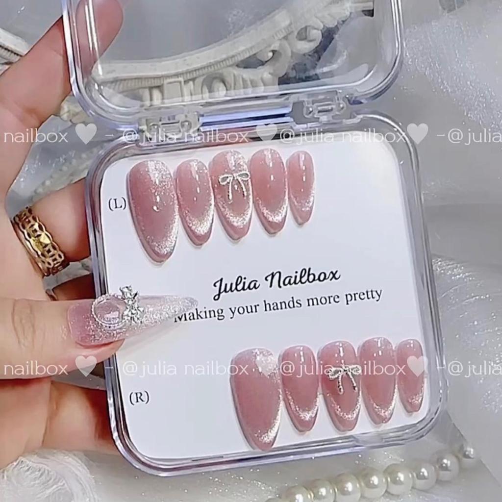 JuliaNailbox Mã 439 Móng tay giả thiết kế thủ công, sơn gel ( tặng kèm keo, miếng dán, dũa, bông lau