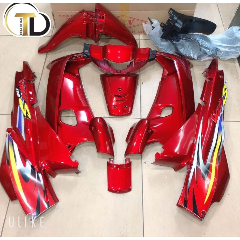 Dàn áo xe wave alpha mầu đỏ candy