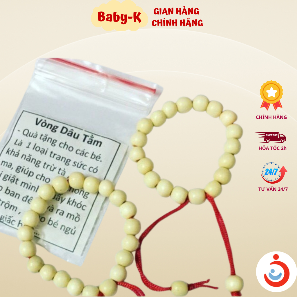 Vòng dâu tằm cho bé Tránh giật mình, thức giấc giữa đêm. chống đổ mồ hôi trộm-BABIES