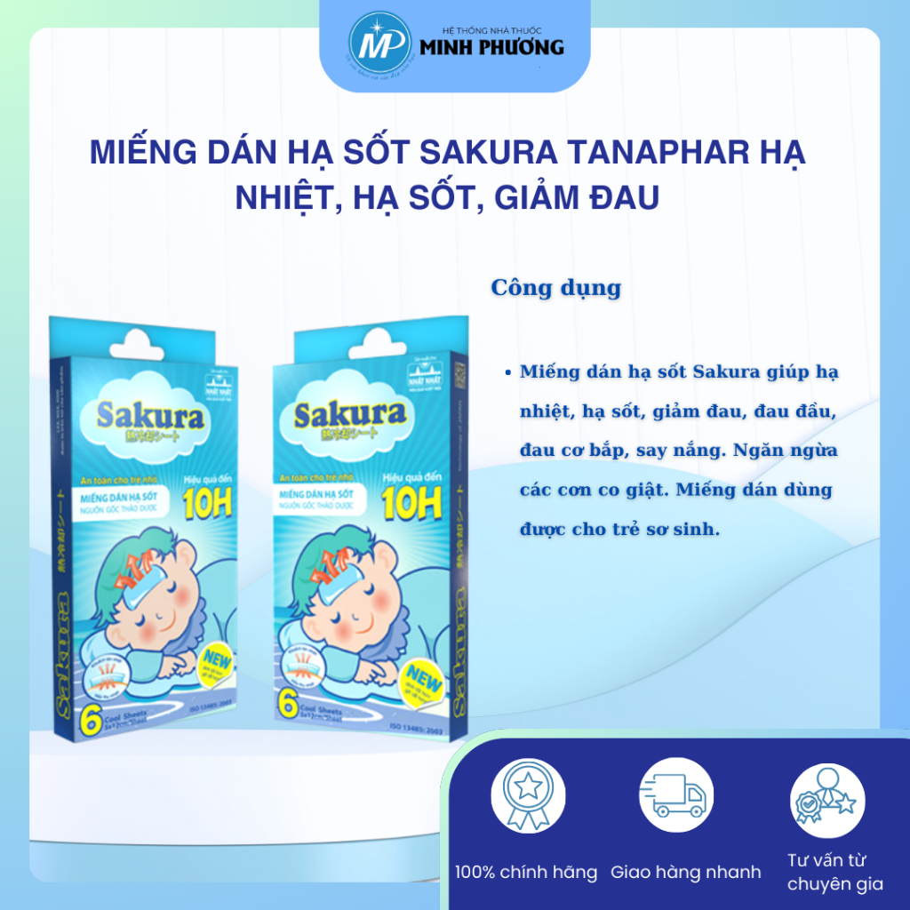 ✅ [CHÍNH HÃNG] Miếng dán hạ sốt Sakura