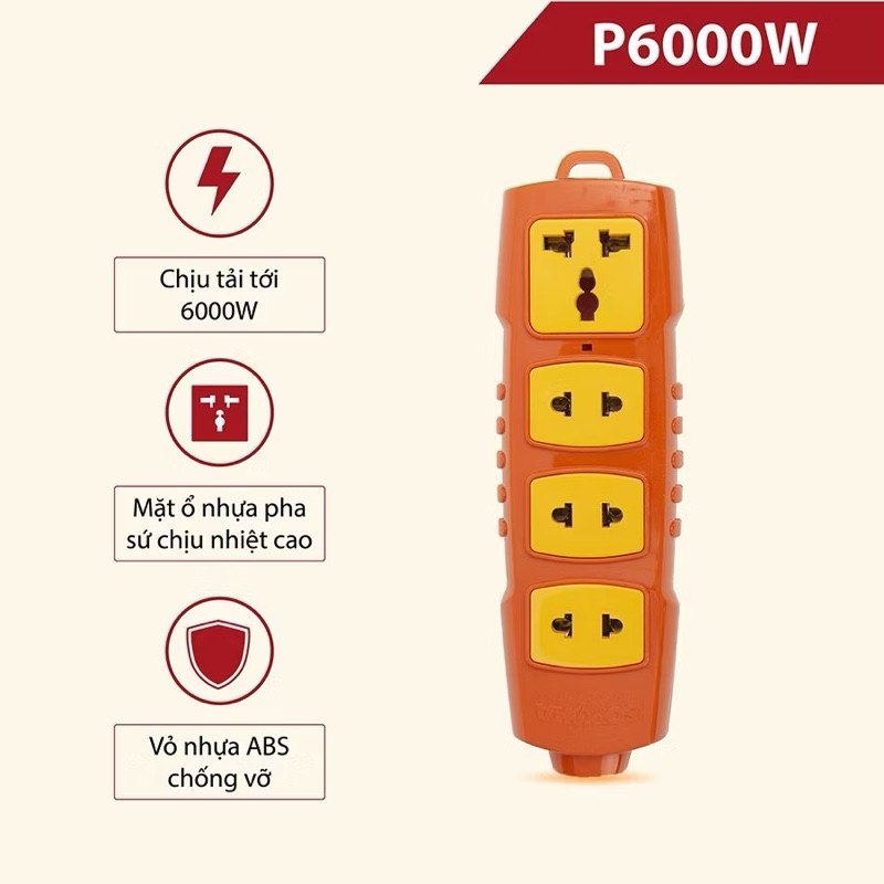 Ổ cắm điện chịu tải SOPOKA 6000w