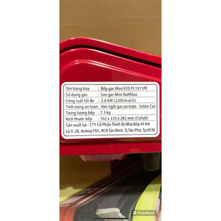 BẾP GAS DU LỊCH NAMILUX (CHỐNG CHÁY NỔ)
