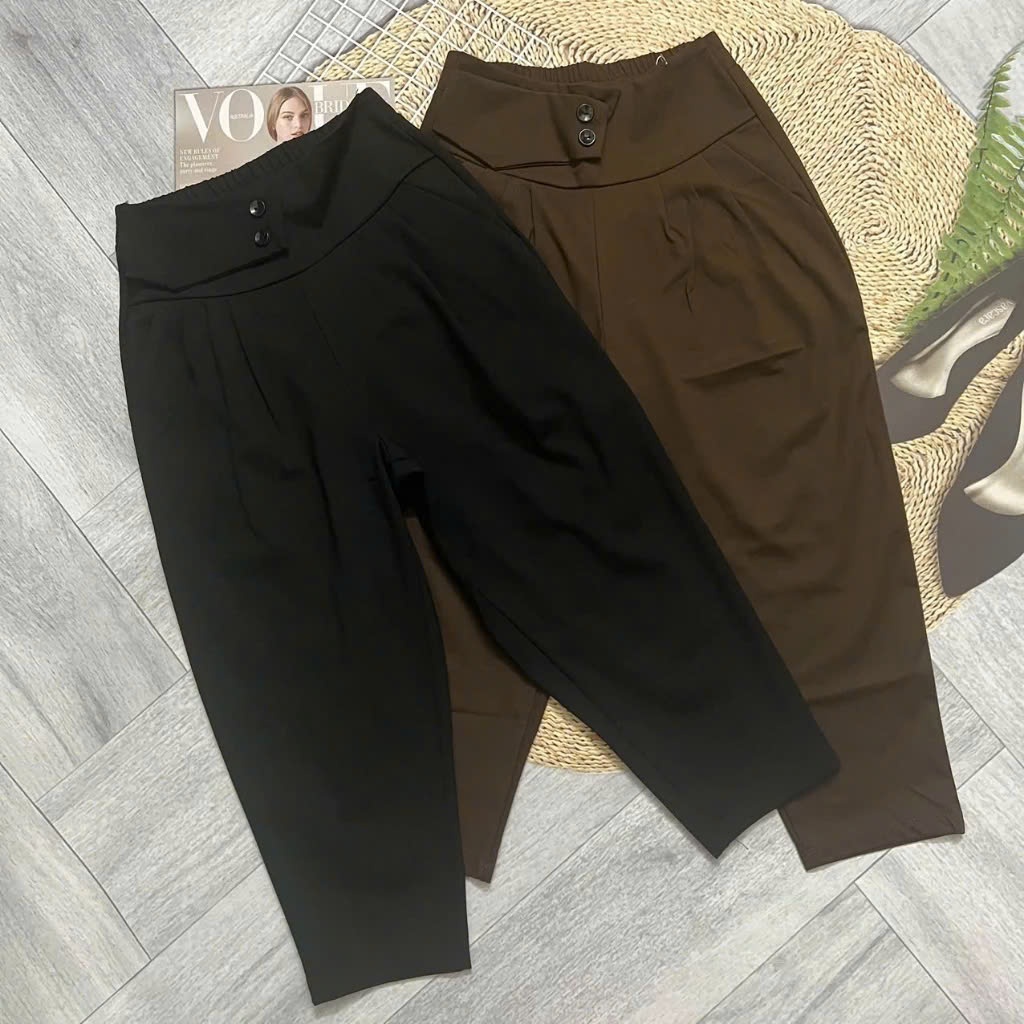 QUẦN LỠ BAGGY NỮ CẠP CAO CO GIÃN 4 CHIỀU BIGSIZE - UMI HÀN CAO CẤP