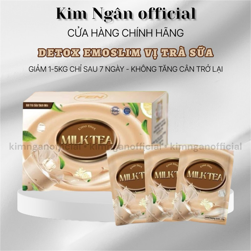 Trà sữa ô long giảm cân emo slim detox - giam can emoslim fen