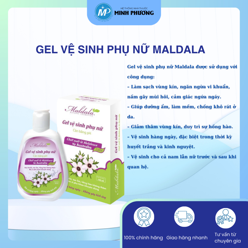 ✅[CHÍNH HÃNG] GEL VỆ SINH PHỤ NỮ MALDALA 100ml