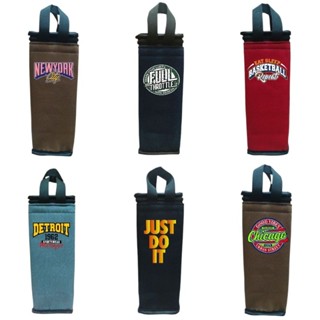 túi đựng bình nước in chữ cho bình 1000ml 1100ml 1200ml 1300ml 1400ml 1500ml có lớp cách nhiệt và dây kéo vải bố mềm