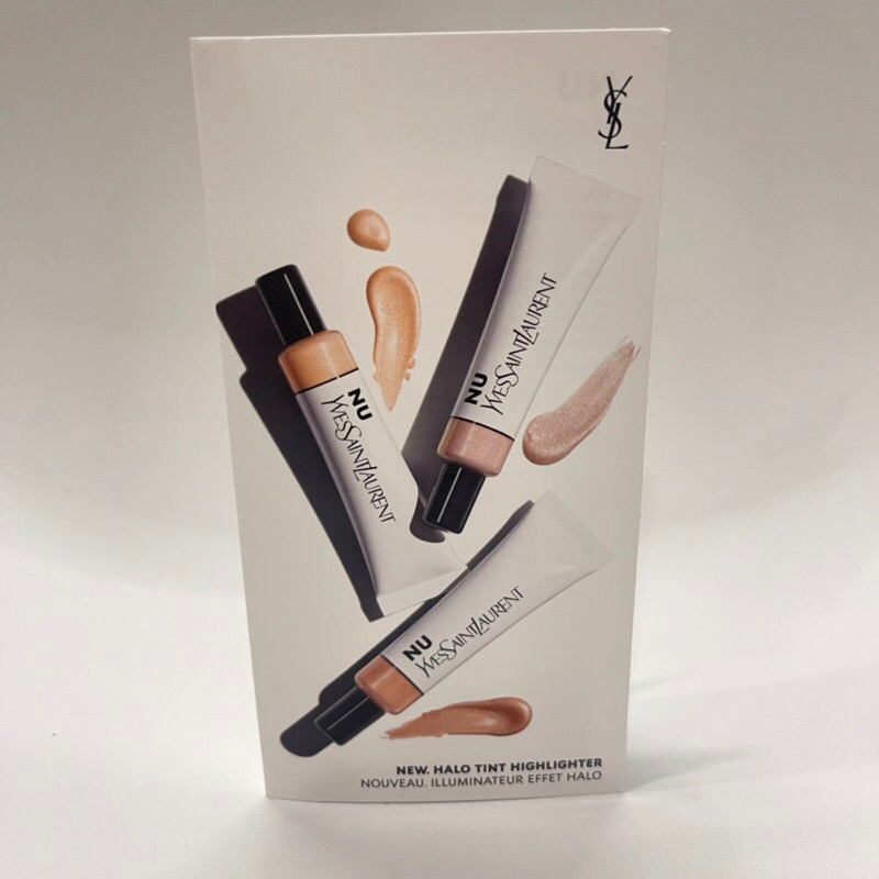 (Mẫu thử) Kem Bắt Sáng Y.S.L. Nu Halo Tint Highlighter 3 gói x 1ml (Nu Bronze / Nu Gold / Nu Rosy Qu