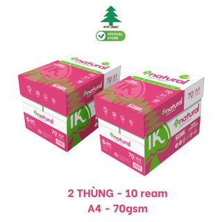 COMBO 2 THÙNG giấy in định lượng 70gsm - Giấy photo, giấy in văn phòng- Hàng chính hãng (10 reams) (2 THÙNG)