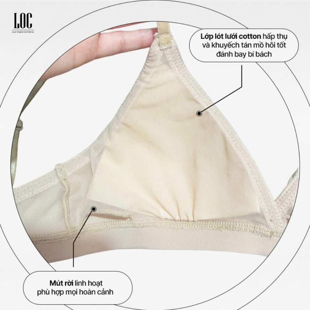 Áo ngực không gọng LOC Cotton Thun lạnh siêu thoải mái - Basic Thun lạnh mút rời | BigBuy360 - bigbuy360.vn