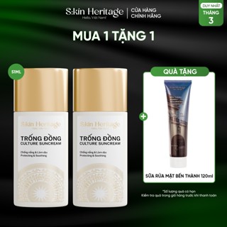 [Live KOL] Bộ đôi Kem chống nắng Trống đồng nâng tone làm dịu SKIN HERITAGE chống tia UV SPF50+ PA++++ 51ml