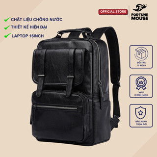 Balo laptop da PU cao cấp chống nước Fortune Mouse A303