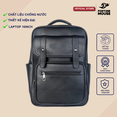Balo laptop da PU cao cấp chống nước Fortune Mouse A304