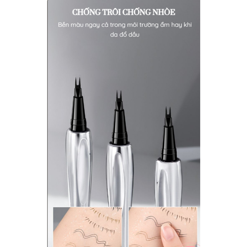 Bút kẻ mày A.M.G - Bút kẻ mày kẻ mi 2 đầu, chống nước, không lem, đầu siêu nhỏ, tạo hiệu ứng tự nhiên, phẩy sợi 0.55ml