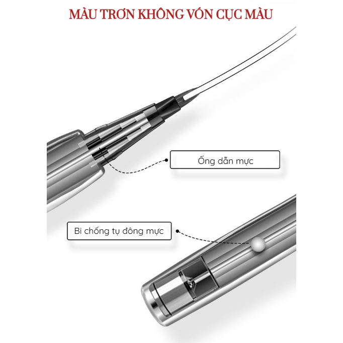 Bút kẻ mày A.M.G - Bút kẻ mày kẻ mi 2 đầu, chống nước, không lem, đầu siêu nhỏ, tạo hiệu ứng tự nhiên, phẩy sợi 0.55ml