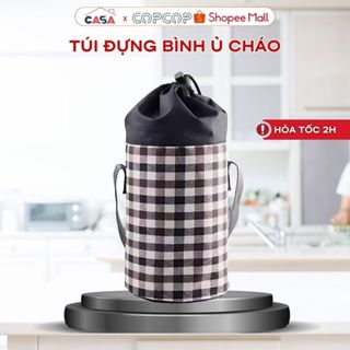 Túi đựng bình ủ cháo COPCOP, túi xách chất liệu vải chống thấm nước bền bỉ  tiện lợi và dễ mang theo