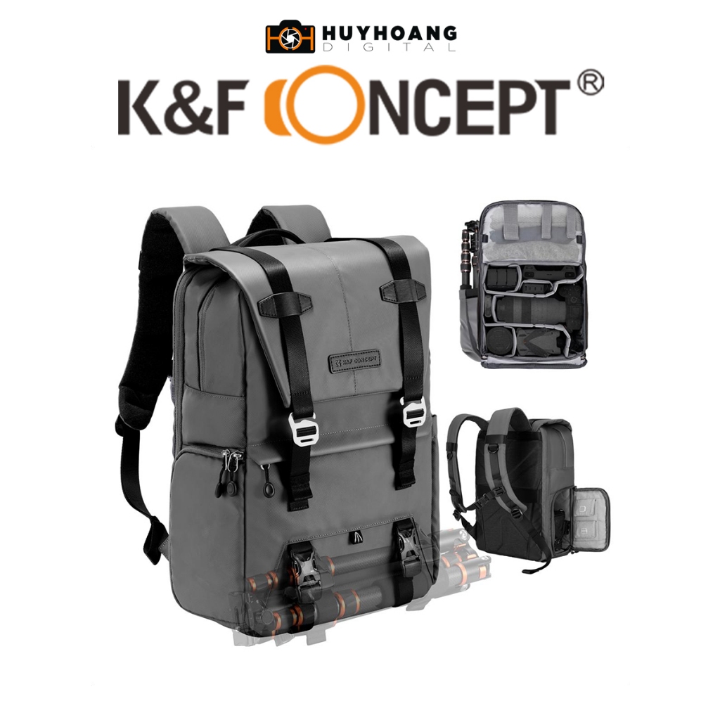 Balo đựng máy ảnh K&F Concept chống nước thao tác nhanh | Hàng chính hãng - Steel KF13.087AV11