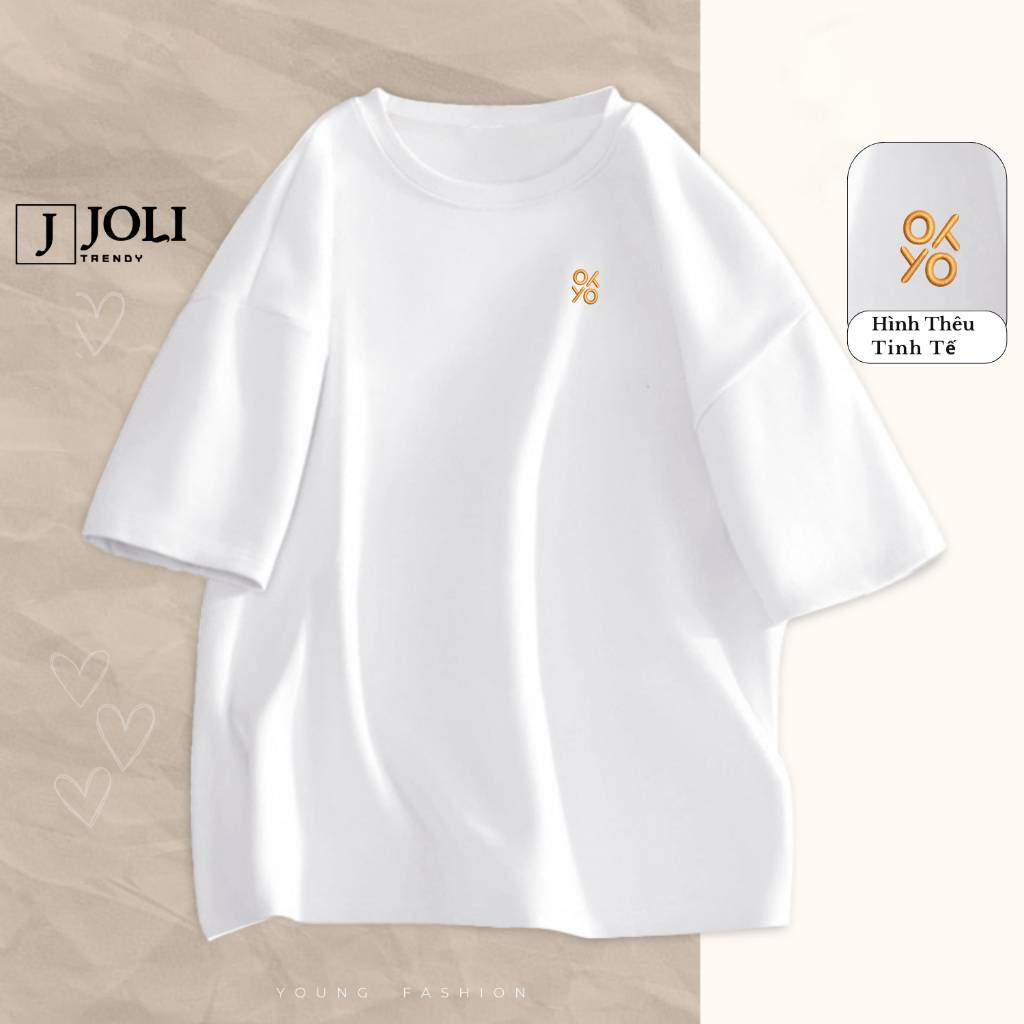 Áo Thun THÊU Cat & Goldfish  By JOLI Chất Cotton Thoáng Mát Form Rộng Tay Lỡ Cho Nam Nữ Phong Cách Unisex J Joli Trendy | BigBuy360 - bigbuy360.vn