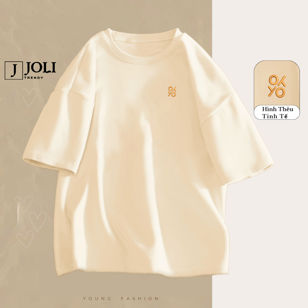 Áo Thun THÊU Cat & Goldfish  By JOLI Chất Cotton Thoáng Mát Form Rộng Tay Lỡ Cho Nam Nữ Phong Cách Unisex J Joli Trendy | BigBuy360 - bigbuy360.vn