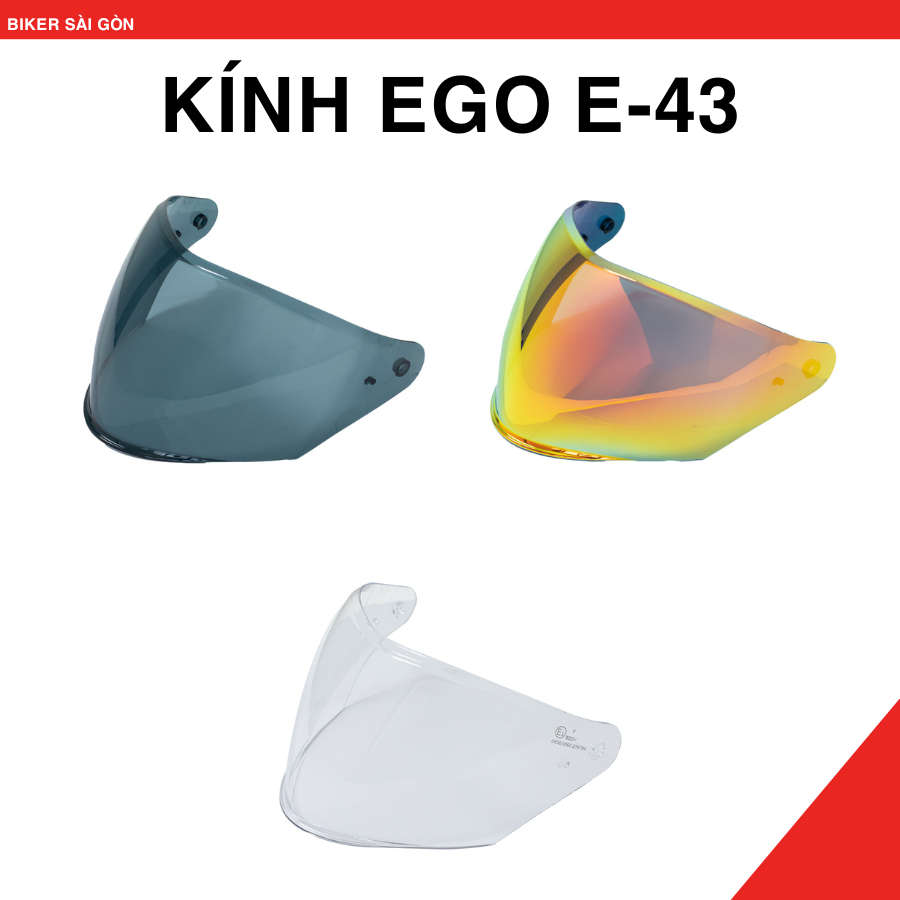 Kính Chắn Gió Mũ EGO E-43 - Biker Sài Gòn