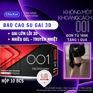 Bao Cao Su Có Gai SLM Siêu Mỏng Cao Cấp, Nhiều Gel Hộp - 10BCS