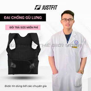 Đai chống gù lưng JUSTFIT, hỗ trợ định hình, cải thiện vóc dáng, có nẹp hỗ trợ thẳng lưng điều chỉnh dáng đi cơ thể