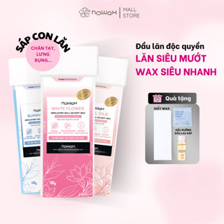 Sáp wax lông con lăn NOWAX BUNNY BLUE kèm dụng cụ - lựa chọn tốt nhất cho waxing chân, tay, lưng bụng ngực