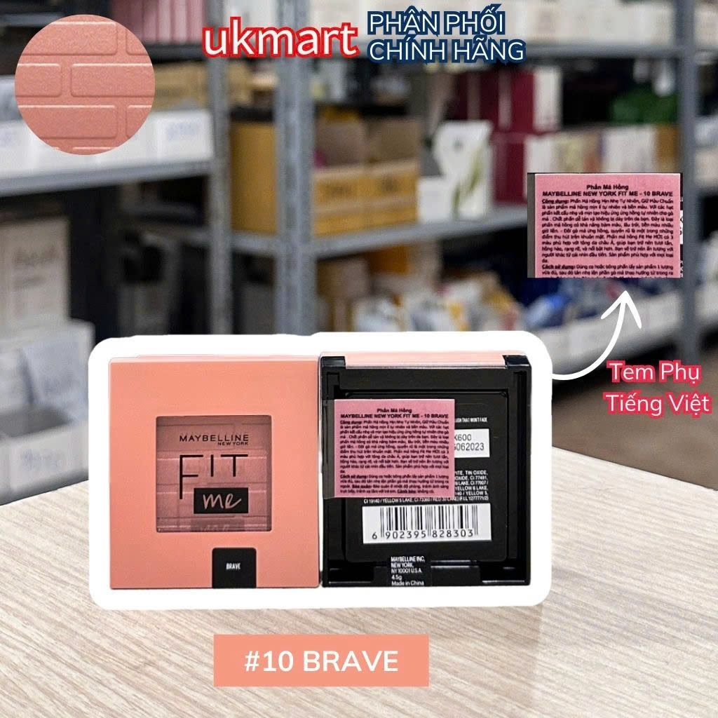 [Mã COSBAUMAR4 giảm 6% đơn 99K] Phấn má hồng mịn lì chuẩn màu Maybelline Fit Me Blush 4.5g