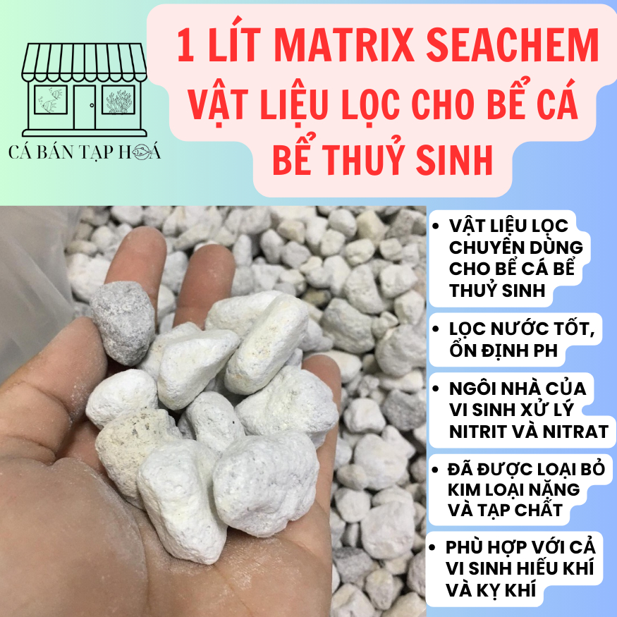 1 Lít Matrix Seachem - Vật Liệu Lọc cho Bể Cá - Hồ Thuỷ Sinh