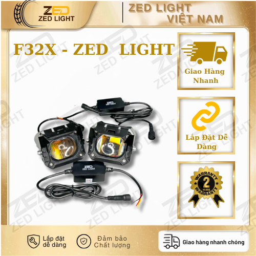 Đèn LED Trợ Sáng F32X ZEDLIGHT - 45W 12.24V Cos Vàng Pha Trắng Lắp Oto,Xe Máy Chống Nước IP68