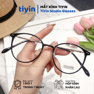 Kính Nhựa Tròn Gọng Kính Kim Loại Viền Nhựa dáng kính trung bình nhỏ 2929 - tiyin.stu
