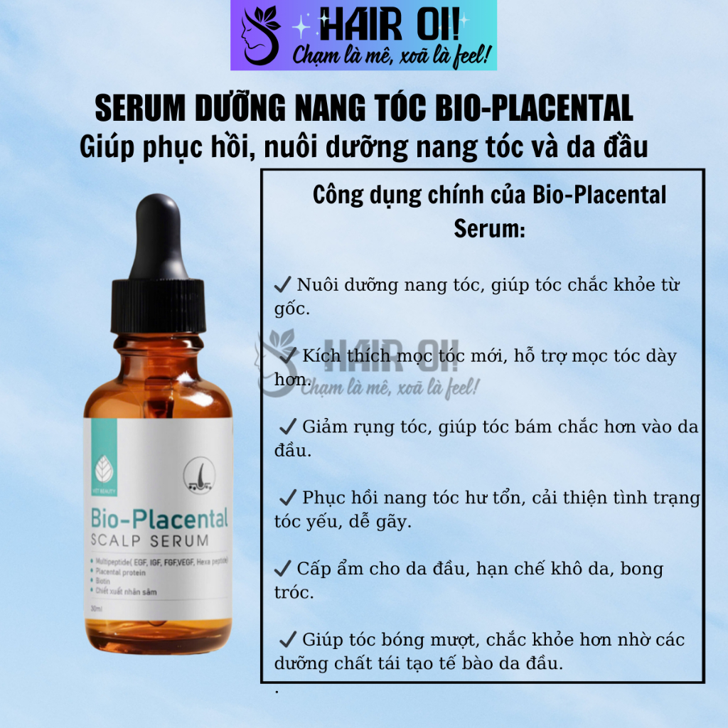 Serum dưỡng nang tóc Bio-Placental giúp phục hồi, nuôi dưỡng nang tóc và da đầu 30ml | BigBuy360 - bigbuy360.vn