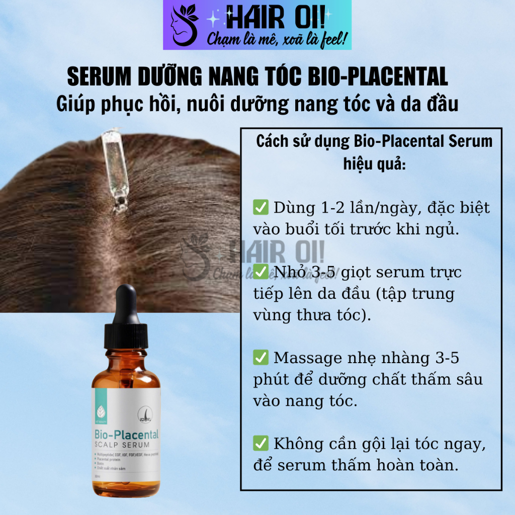 Serum dưỡng nang tóc Bio-Placental giúp phục hồi, nuôi dưỡng nang tóc và da đầu 30ml | BigBuy360 - bigbuy360.vn