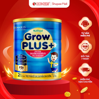  Sữa GrowPLUS+ Xanh 2+ Hỗ Trợ Trẻ Biếng Ăn Tăng Cân Phát Triển Chiều Cao Lon 1.5kg Dành Cho Bé Trên 2 Tuổi - Bibomart 